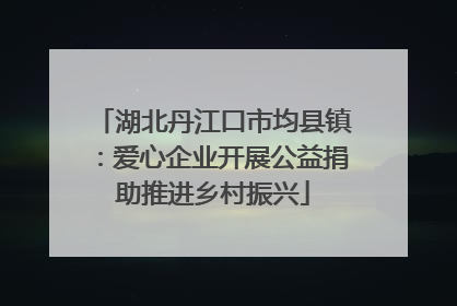 湖北丹江口市均县镇：爱心企业开展公益捐助推进乡村振兴