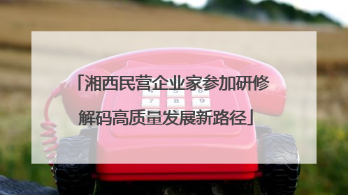 湘西民营企业家参加研修 解码高质量发展新路径