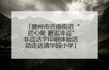 滕州市善南街道“匠心聚 邂逅非遗”非遗活字印刷体验活动走进清华园小学