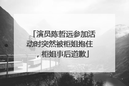演员陈哲远参加活动时突然被柜姐抱住，柜姐事后道歉