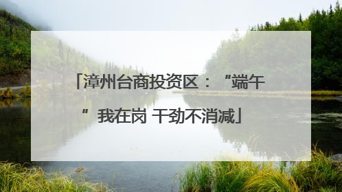 漳州台商投资区：“端午”我在岗 干劲不消减