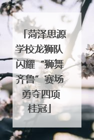 菏泽思源学校龙狮队闪耀“狮舞齐鲁”赛场 勇夺四项桂冠