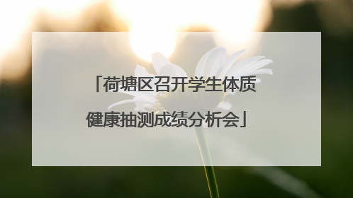 荷塘区召开学生体质健康抽测成绩分析会
