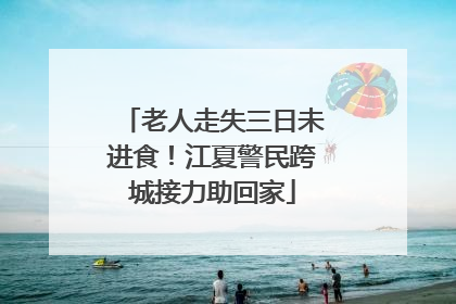 老人走失三日未进食！江夏警民跨城接力助回家