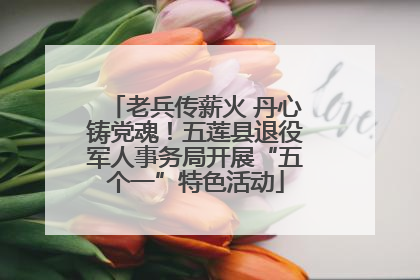 老兵传薪火 丹心铸党魂！五莲县退役军人事务局开展“五个一”特色活动