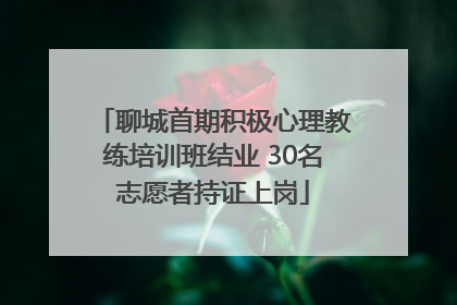 聊城首期积极心理教练培训班结业 30名志愿者持证上岗