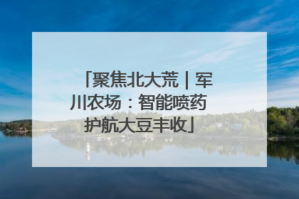 聚焦北大荒｜军川农场：智能喷药护航大豆丰收