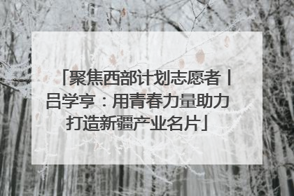 聚焦西部计划志愿者丨吕学亨：用青春力量助力打造新疆产业名片
