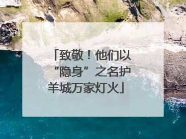 致敬！他们以“隐身”之名护羊城万家灯火