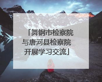 舞钢市检察院与唐河县检察院开展学习交流