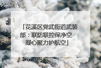 花溪区党武街道武装部：联防联控保净空 凝心聚力护航空