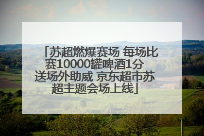 苏超燃爆赛场 每场比赛10000罐啤酒1分送场外助威 京东超市苏超主题会场上线