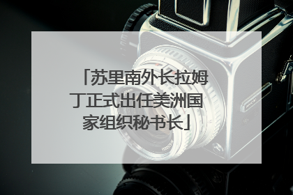 苏里南外长拉姆丁正式出任美洲国家组织秘书长