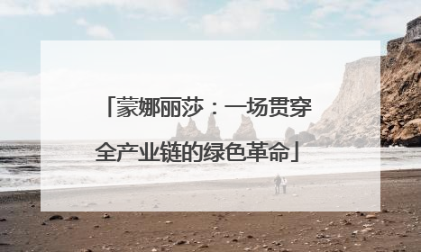蒙娜丽莎：一场贯穿全产业链的绿色革命