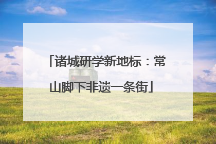 诸城研学新地标：常山脚下非遗一条街
