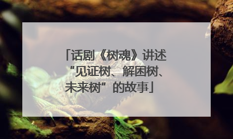 话剧《树魂》讲述“见证树、解困树、未来树”的故事