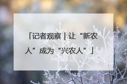 记者观察｜让“新农人”成为“兴农人”