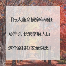 行人随意横穿车辆任意掉头 长安学府大街这个路段存安全隐患