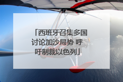 西班牙召集多国讨论加沙局势 呼吁制裁以色列