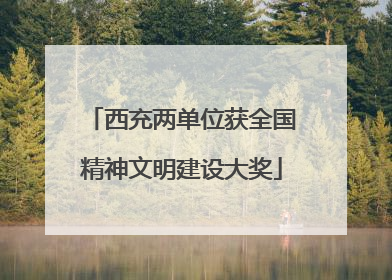 西充两单位获全国精神文明建设大奖