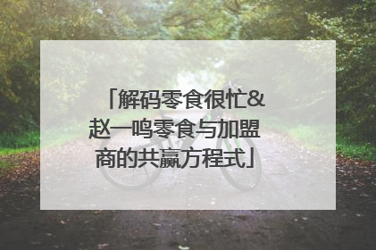 解码零食很忙&赵一鸣零食与加盟商的共赢方程式