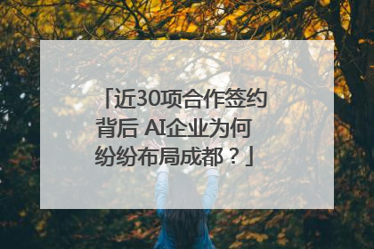 近30项合作签约背后 AI企业为何纷纷布局成都？