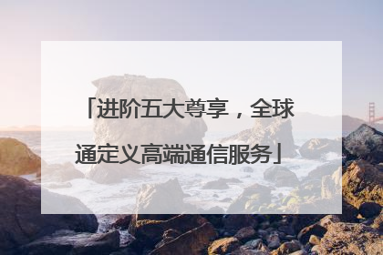 进阶五大尊享，全球通定义高端通信服务