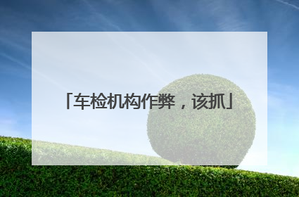 车检机构作弊，该抓
