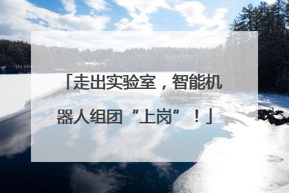走出实验室，智能机器人组团“上岗”！