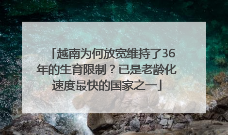越南为何放宽维持了36年的生育限制？已是老龄化速度最快的国家之一