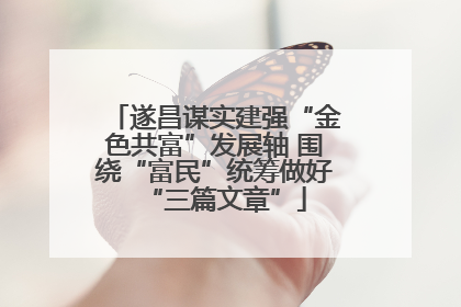遂昌谋实建强“金色共富”发展轴 围绕“富民”统筹做好“三篇文章”