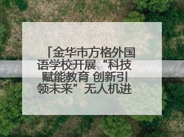 金华市方格外国语学校开展“科技赋能教育 创新引领未来”无人机进校园主题活动