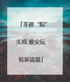 非遗“粽”头戏 雅安玩转新流量