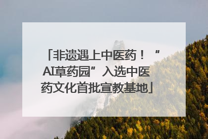 非遗遇上中医药！“AI草药园”入选中医药文化首批宣教基地