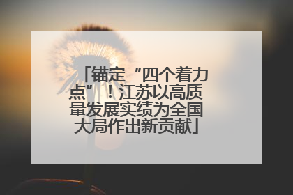 锚定“四个着力点”！江苏以高质量发展实绩为全国大局作出新贡献