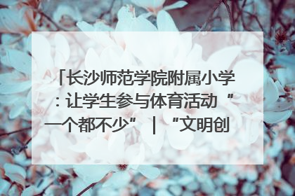 长沙师范学院附属小学：让学生参与体育活动“一个都不少”｜“文明创建耀三湘”专栏