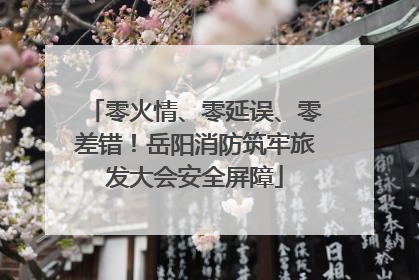 零火情、零延误、零差错！岳阳消防筑牢旅发大会安全屏障