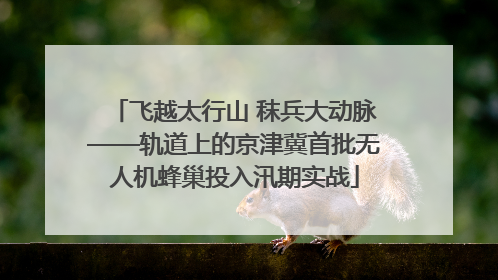 飞越太行山 秣兵大动脉——轨道上的京津冀首批无人机蜂巢投入汛期实战