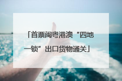 首票闽粤港澳“四地一锁”出口货物通关