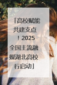 高校赋能 共建支点！2025全国主流融媒湖北高校行启动