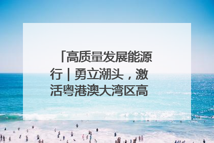 高质量发展能源行｜勇立潮头，激活粤港澳大湾区高质量发展动力源