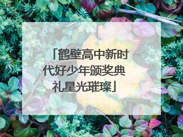 鹤壁高中新时代好少年颁奖典礼星光璀璨