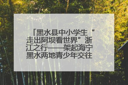 黑水县中小学生“走出阿坝看世界”浙江之行——架起海宁黑水两地青少年交往交流交融新桥梁