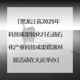黑龙江省2025年科技成果转化月石油石化产业科技成果路演对接活动在大庆举办