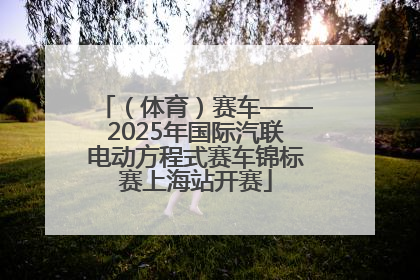 （体育）赛车——2025年国际汽联电动方程式赛车锦标赛上海站开赛
