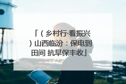 （乡村行·看振兴）山西临汾：保电到田间 抗旱保丰收