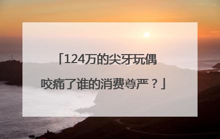 124万的尖牙玩偶 咬痛了谁的消费尊严？