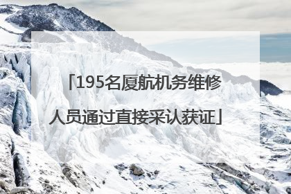 195名厦航机务维修人员通过直接采认获证