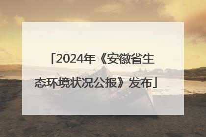 2024年《安徽省生态环境状况公报》发布