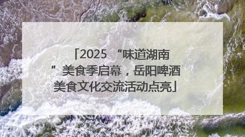 2025 “味道湖南”美食季启幕，岳阳啤酒美食文化交流活动点亮